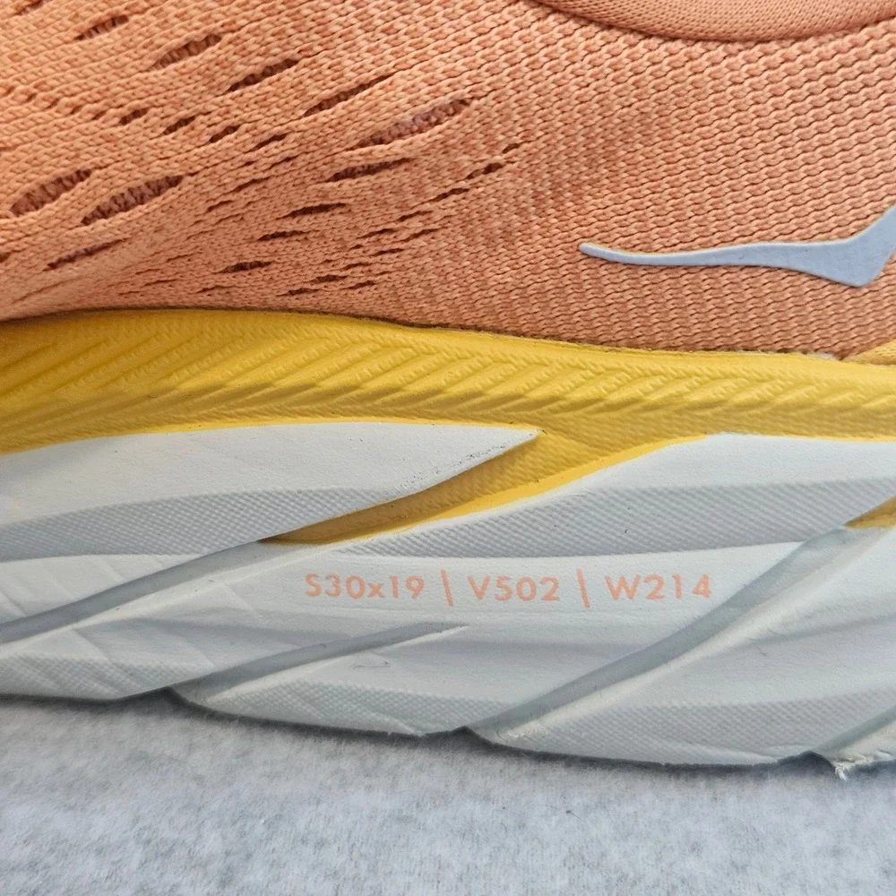 HOKA ONE ONE CLIFTON 8 | Womens Running Shoes 6.5 Orange Yellow neon athleisure